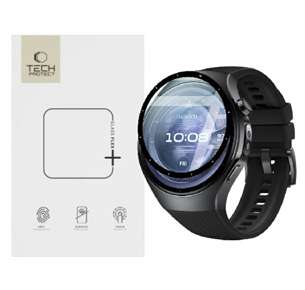 Techprotect Huawei Watch 5 46mm stikliukas, skaidri, 3 nuotrauka